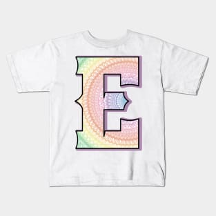 Mandala with alphabet E Kids T-Shirt